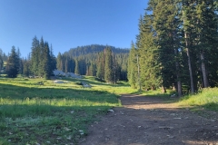 Brighton-Lakes-Early-trail-up-the-ski-slope