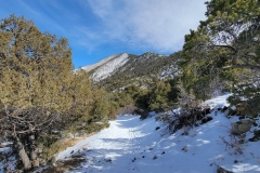 Zapata-Falls-Early-snowy-trail-and-hillside